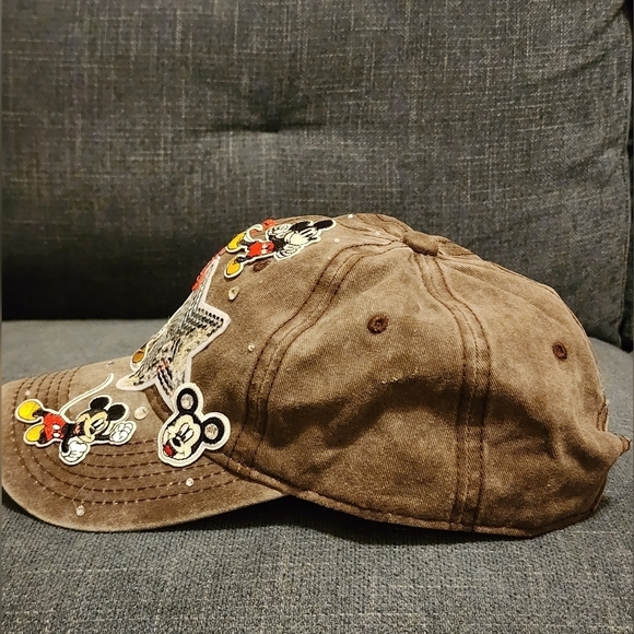Disney Mickey Mouse OOAK Patchwork Distressed Hat Adjustable Size OS main image 6